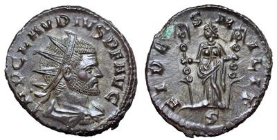 Antoniniano de Claudio II. FIDES MILIT. Milán 2397425.m