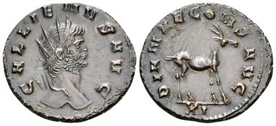 Antoniniano de Galieno. DIANAE CONS AVG. Ciervo a dch. Roma 3133591.m