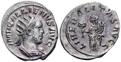 Antoniniano de Galieno. LIBERALITAS AVGG. Antioquía 4282969.m