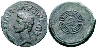 As de Lucus Augusti (época de Augusto). Escudo redondo.   5160018.m