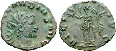 Antoniniano de Claudio II. VICTORIA AVG. Victoria a izq, Roma 6920175.m